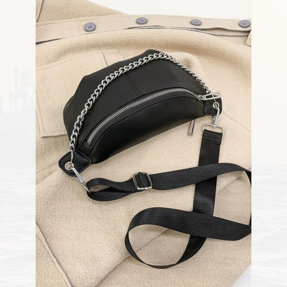 New Chain Fanny Pack Black 82 - Picture 3 of 4